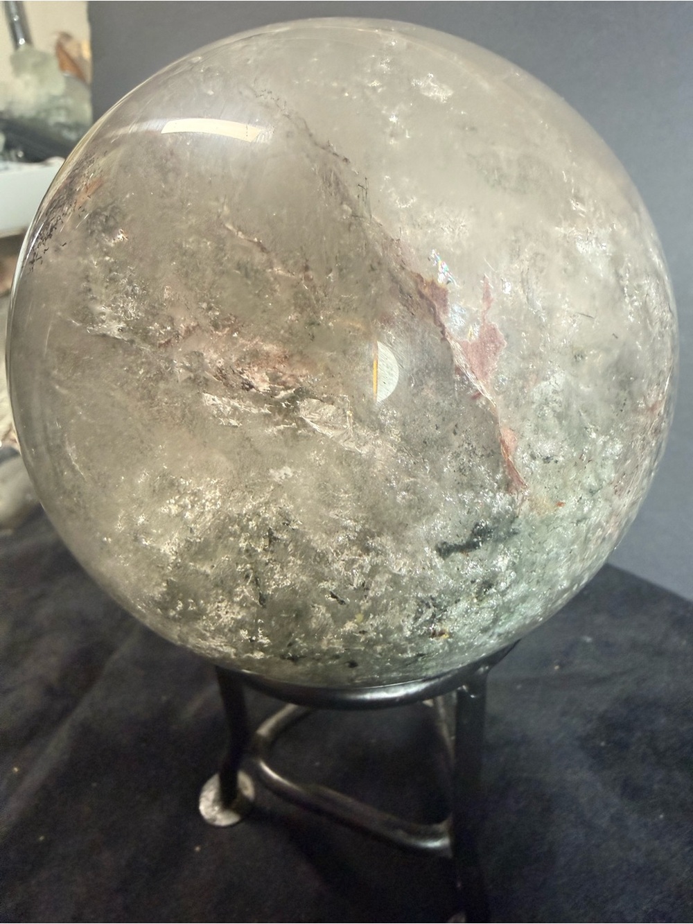 3.87lbs phantom garden quartz sphere